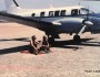 BE80 QueenAir ZS-JPV at Bagani in the Caprivi in 1985.